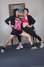 Sarah S and Cleo have a hairy x rated workout